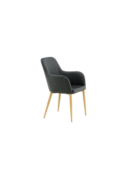Matstol Comfort, Svart/Natur