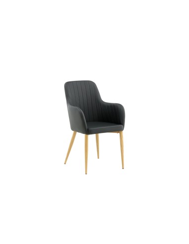 Matstol Comfort, Svart/Natur