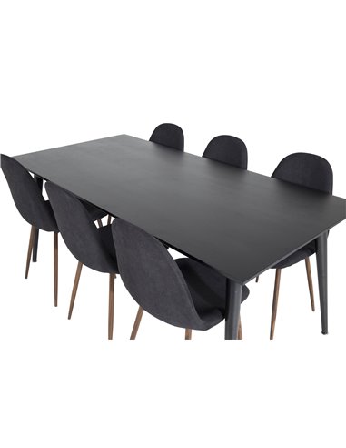 Matgrupp Dipp med Polar matstolar, 180 × 90 cm