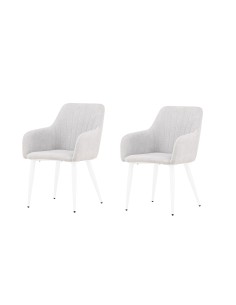 Matstol Comfort, Ljusgrå/Vit 2
