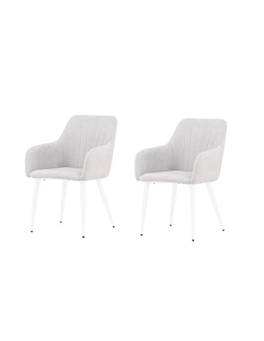 Matstol Comfort, Ljusgrå/Vit
