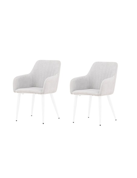 Matstol Comfort, Ljusgrå/Vit
