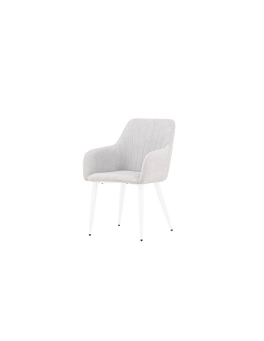 Matstol Comfort, Ljusgrå/Vit