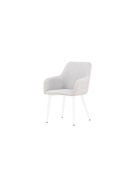 Matstol Comfort, Ljusgrå/Vit