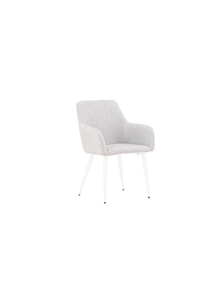 Matstol Comfort, Ljusgrå/Vit