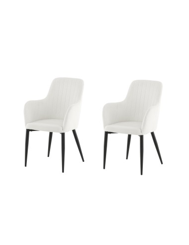 Matstol Comfort, Vit/Svart