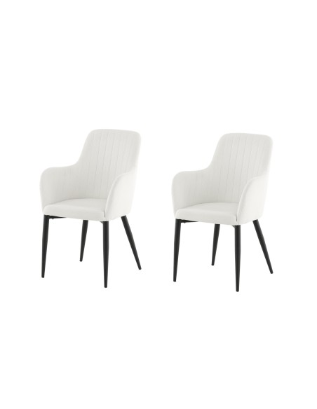 Matstol Comfort, Vit/Svart