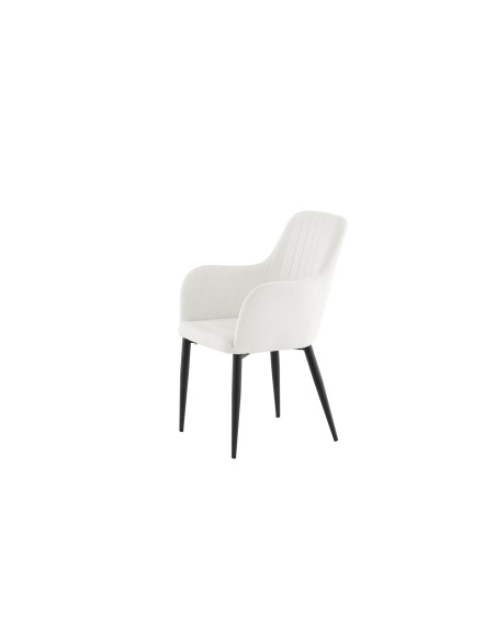 Matstol Comfort, Vit/Svart