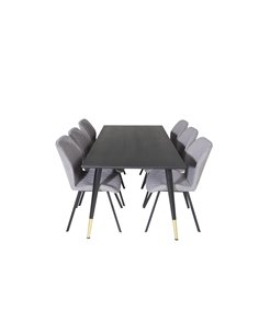 Matgrupp Dipp med Gemma matstolar, 180 × 90 cm