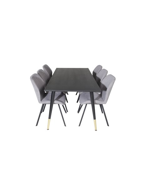 Matgrupp Dipp med Gemma matstolar, 180 × 90 cm