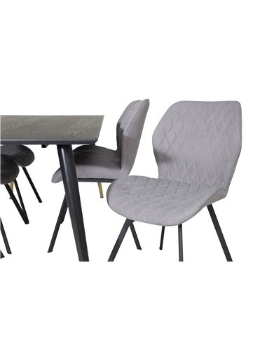 Matgrupp Dipp med Gemma matstolar, 180 × 90 cm