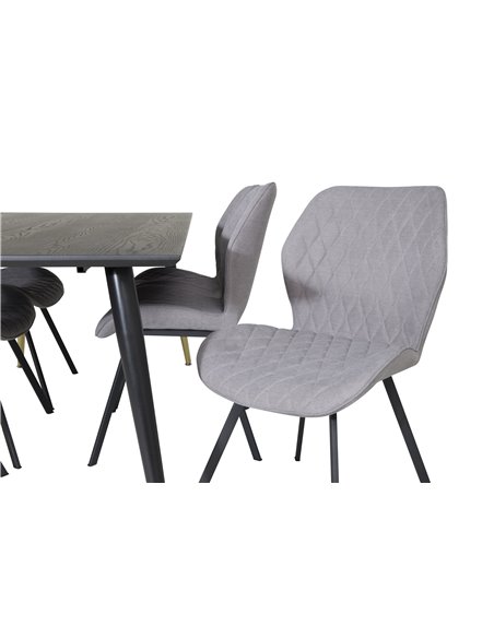 Matgrupp Dipp med Gemma matstolar, 180 × 90 cm