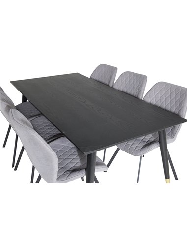 Matgrupp Dipp med Gemma matstolar, 180 × 90 cm