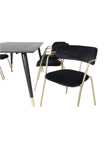 Matgrupp Dipp med Arrow matstolar, 180 × 90 cm