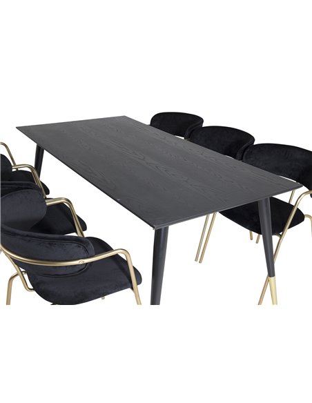 Matgrupp Dipp med Arrow matstolar, 180 × 90 cm