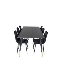 Matgrupp Dipp med Polar matstolar, 180 × 90 cm