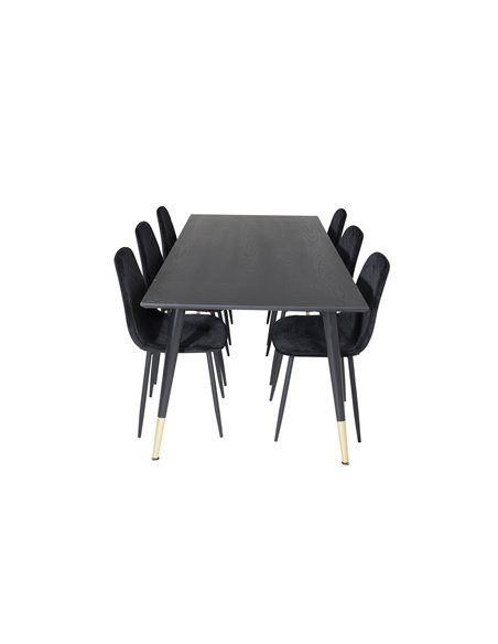 Matgrupp Dipp med Polar matstolar, 180 × 90 cm