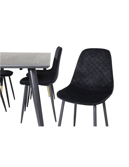 Matgrupp Dipp med Polar matstolar, 180 × 90 cm
