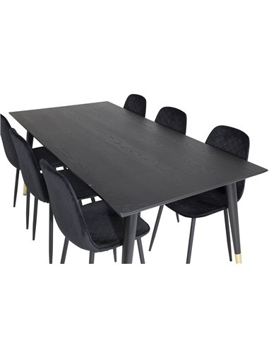 Matgrupp Dipp med Polar matstolar, 180 × 90 cm
