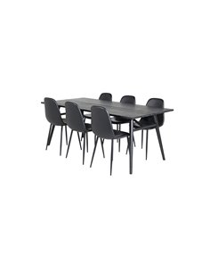 Matgrupp Sleek med Polar matstolar, 195 × 95 cm 2