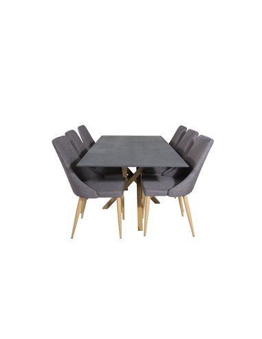 Matgrupp Piazza med Leone matstolar, 180 × 90 cm