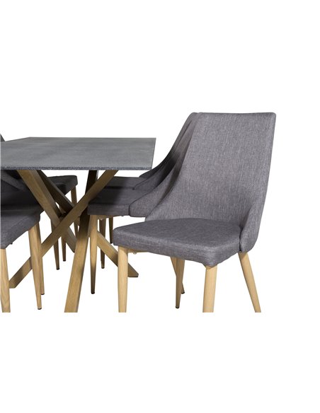 Matgrupp Piazza med Leone matstolar, 180 × 90 cm