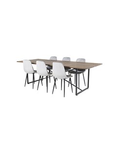Matgrupp Padang med Polar matstolar, 250 × 100 cm 2