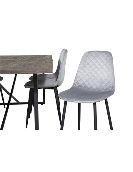 Matgrupp Padang med Polar matstolar, 250 × 100 cm
