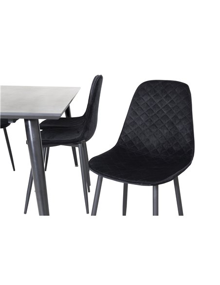 Matgrupp Dipp med Polar matstolar, 180 × 90 cm