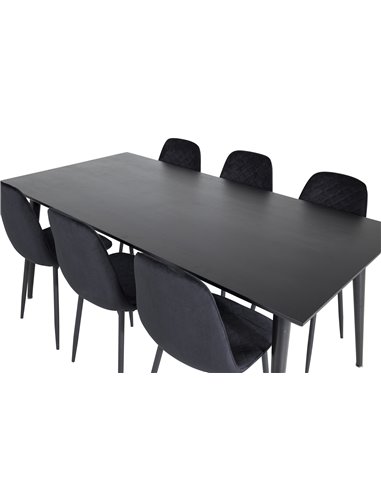 Matgrupp Dipp med Polar matstolar, 180 × 90 cm