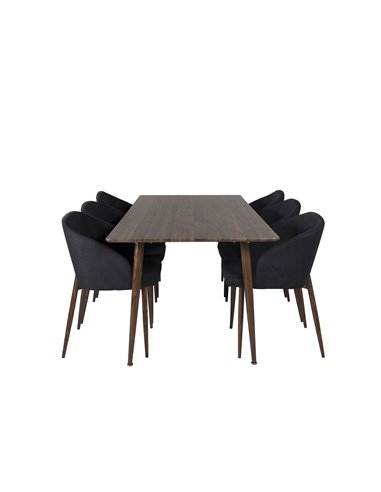 Matgrupp Polar med Arch matstolar, 180 × 90 cm