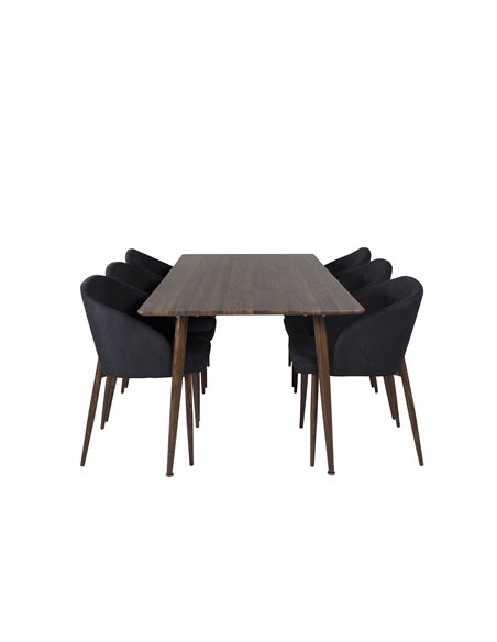 Matgrupp Polar med Arch matstolar, 180 × 90 cm