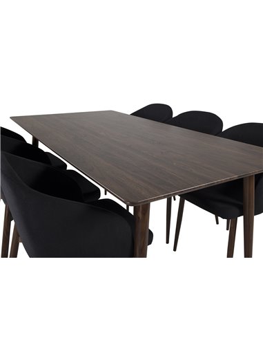 Matgrupp Polar med Arch matstolar, 180 × 90 cm