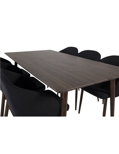 Matgrupp Polar med Arch matstolar, 180 × 90 cm
