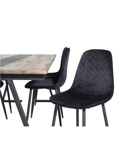 Matgrupp Jakarta med Polar matstolar, 200 × 90 cm