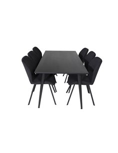 Matgrupp Dipp med Gemma matstolar, 180 × 90 cm