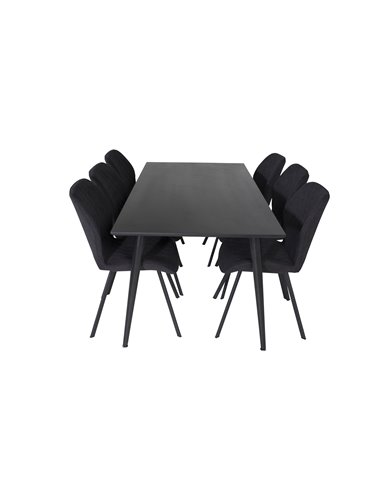 Matgrupp Dipp med Gemma matstolar, 180 × 90 cm