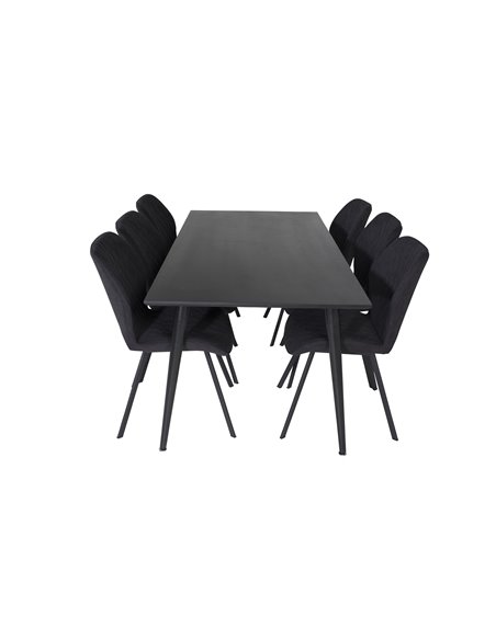 Matgrupp Dipp med Gemma matstolar, 180 × 90 cm