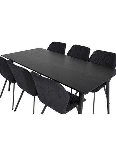 Matgrupp Dipp med Gemma matstolar, 180 × 90 cm