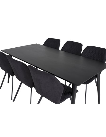 Matgrupp Dipp med Gemma matstolar, 180 × 90 cm