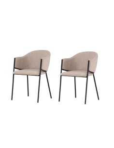 Matstol Evelina, Beige/Svart 2