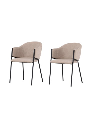 Matstol Evelina, Beige/Svart