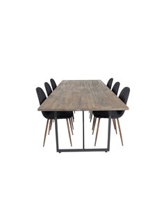 Matgrupp Padang med Polar matstolar, 250 × 100 cm