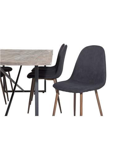 Matgrupp Padang med Polar matstolar, 250 × 100 cm