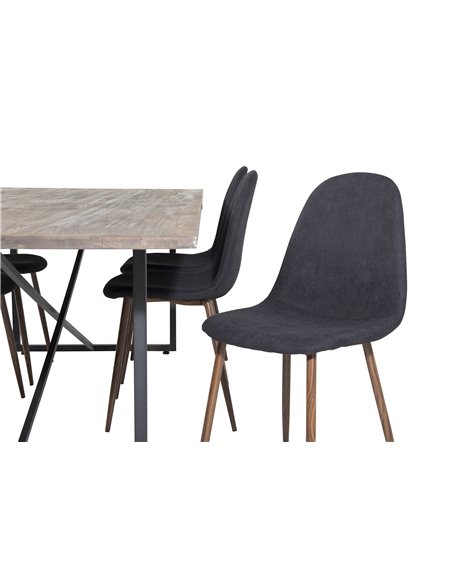 Matgrupp Padang med Polar matstolar, 250 × 100 cm