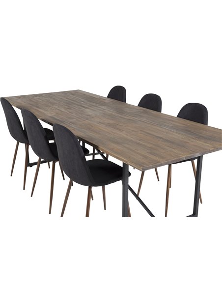 Matgrupp Padang med Polar matstolar, 250 × 100 cm