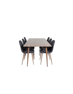 Matgrupp Polar med Polar matstolar, 180 × 90 cm