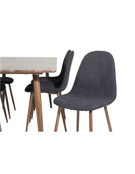 Matgrupp Polar med Polar matstolar, 180 × 90 cm