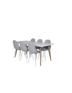 Matgrupp Polar med Polar matstolar, 180 × 90 cm 2