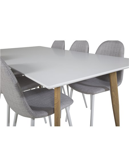 Matgrupp Polar med Polar matstolar, 180 × 90 cm